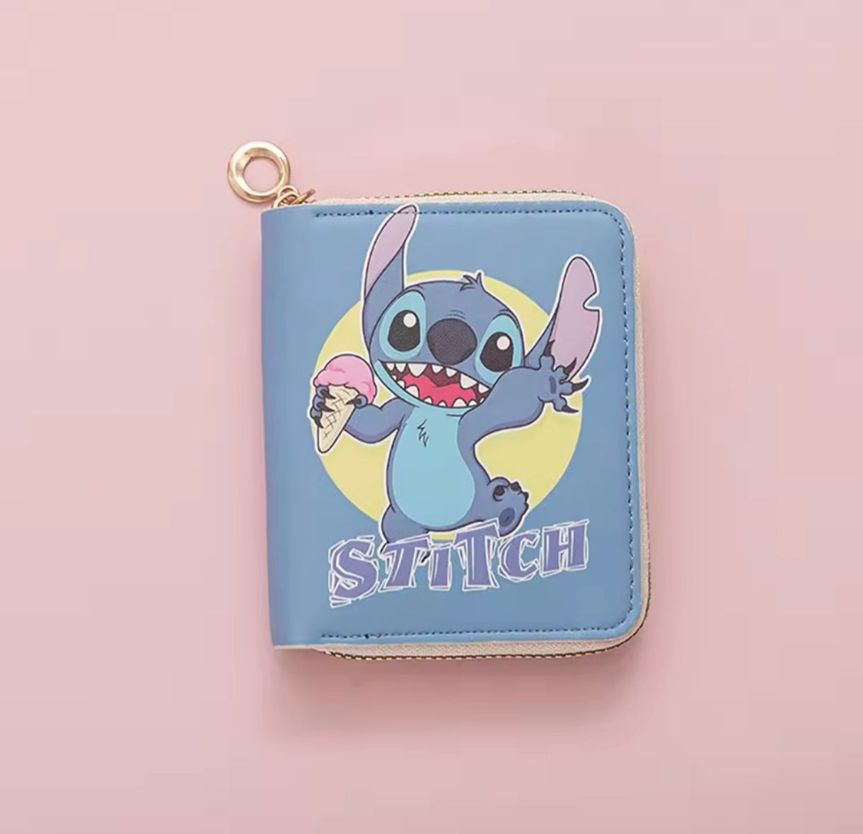 Stitch Kawaii Wallet – Cute Zipper Anime Card Holder | Kids & Teens Gift