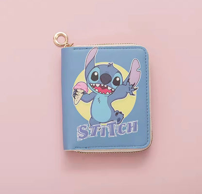 Stitch Kawaii Wallet – Cute Zipper Anime Card Holder | Kids & Teens Gift
