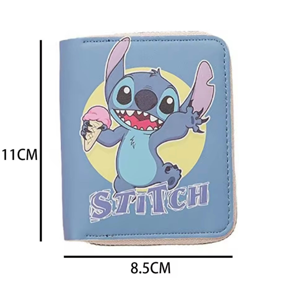 Stitch Kawaii Wallet – Cute Zipper Anime Card Holder | Kids & Teens Gift