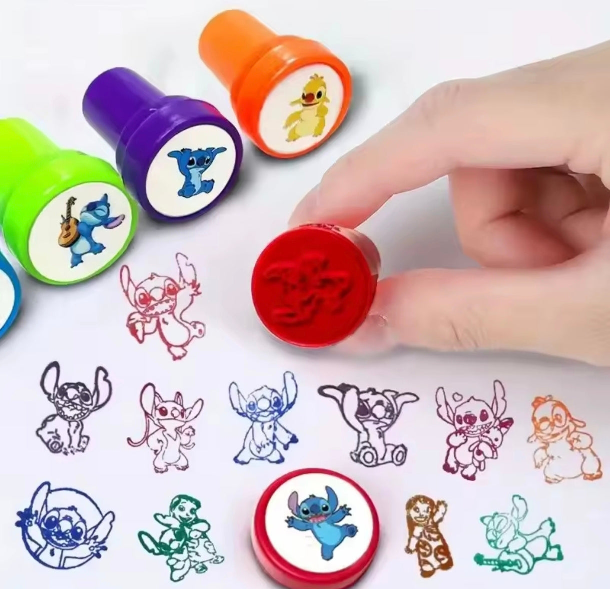 Lilo & Stitch Cartoon Stamp Set – 12 Fun Reward Stamps for Kids | Classroom, Crafts & Christmas Gifts