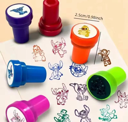 Lilo & Stitch Cartoon Stamp Set – 12 Fun Reward Stamps for Kids | Classroom, Crafts & Christmas Gifts
