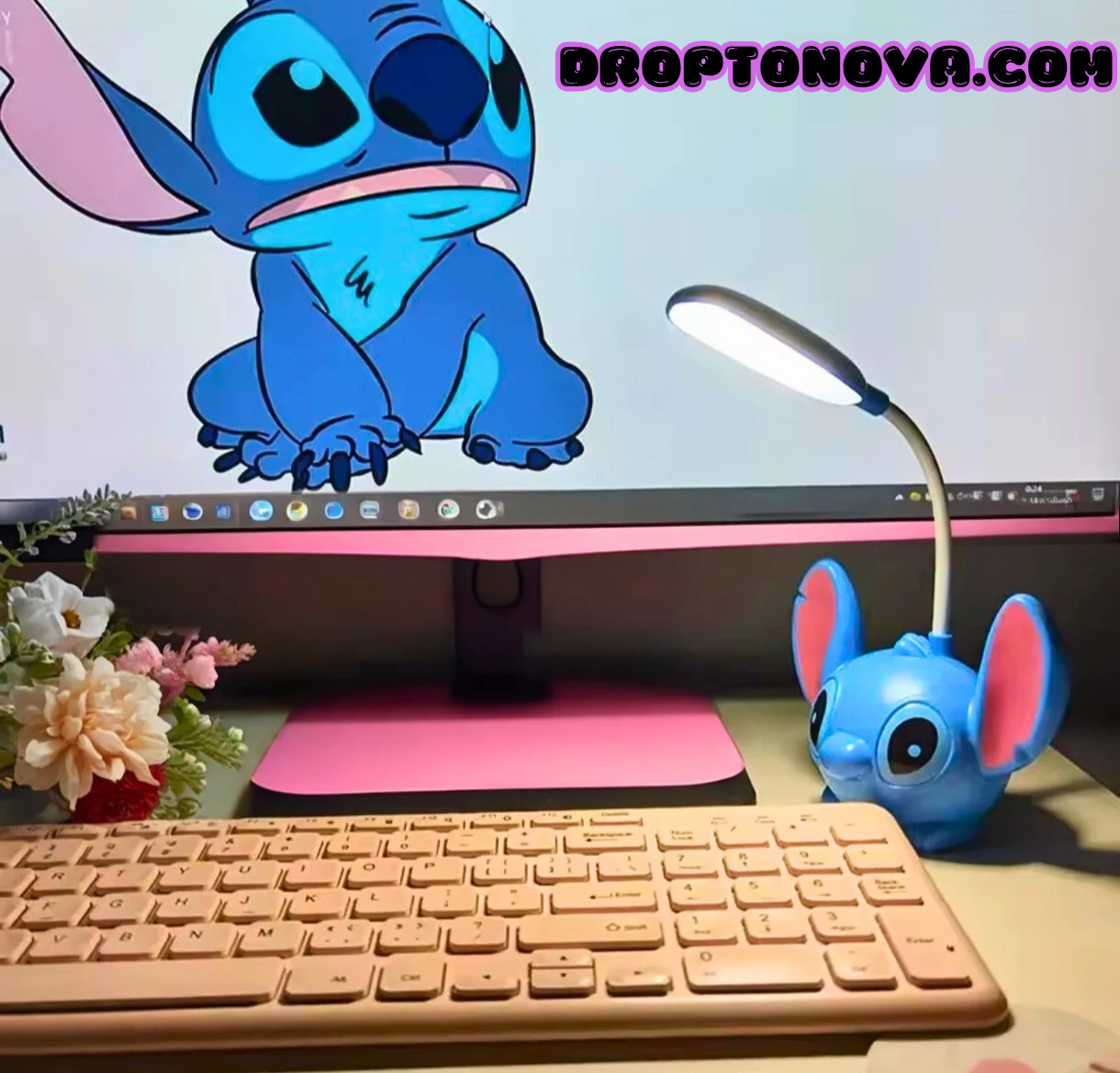 Stitch LED Night Light – Cute Foldable Desk Lamp with USB Charging | Kids’ Bedroom Lamp