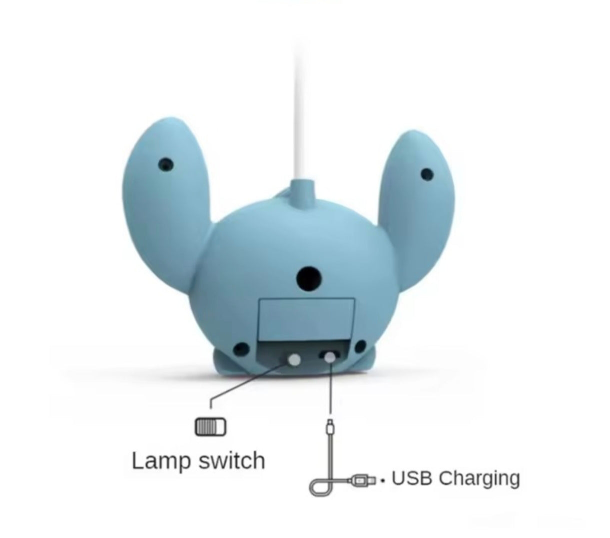 Stitch LED Night Light – Cute Foldable Desk Lamp with USB Charging | Kids’ Bedroom Lamp