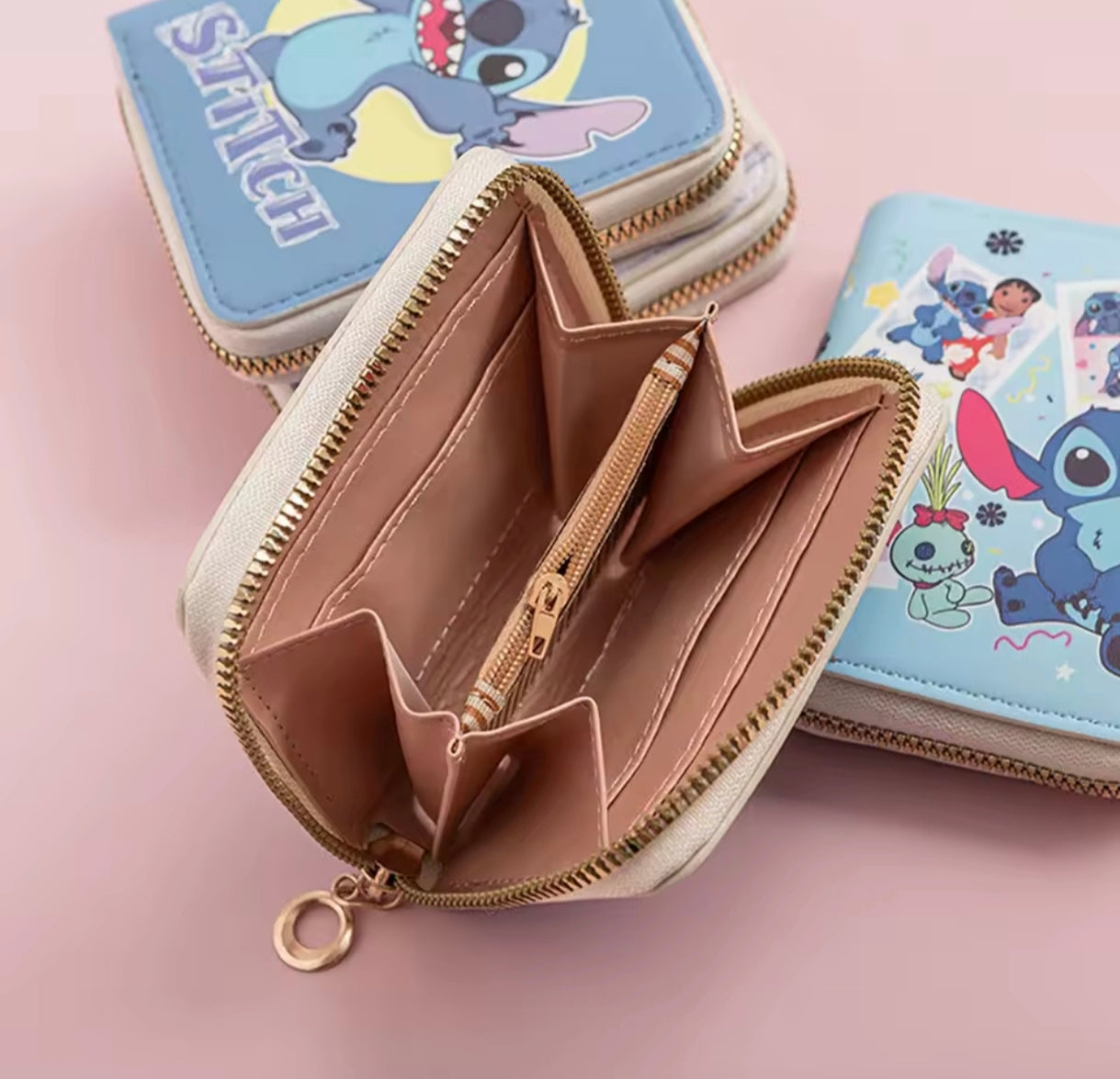 Stitch Kawaii Wallet – Cute Zipper Anime Card Holder | Kids & Teens Gift